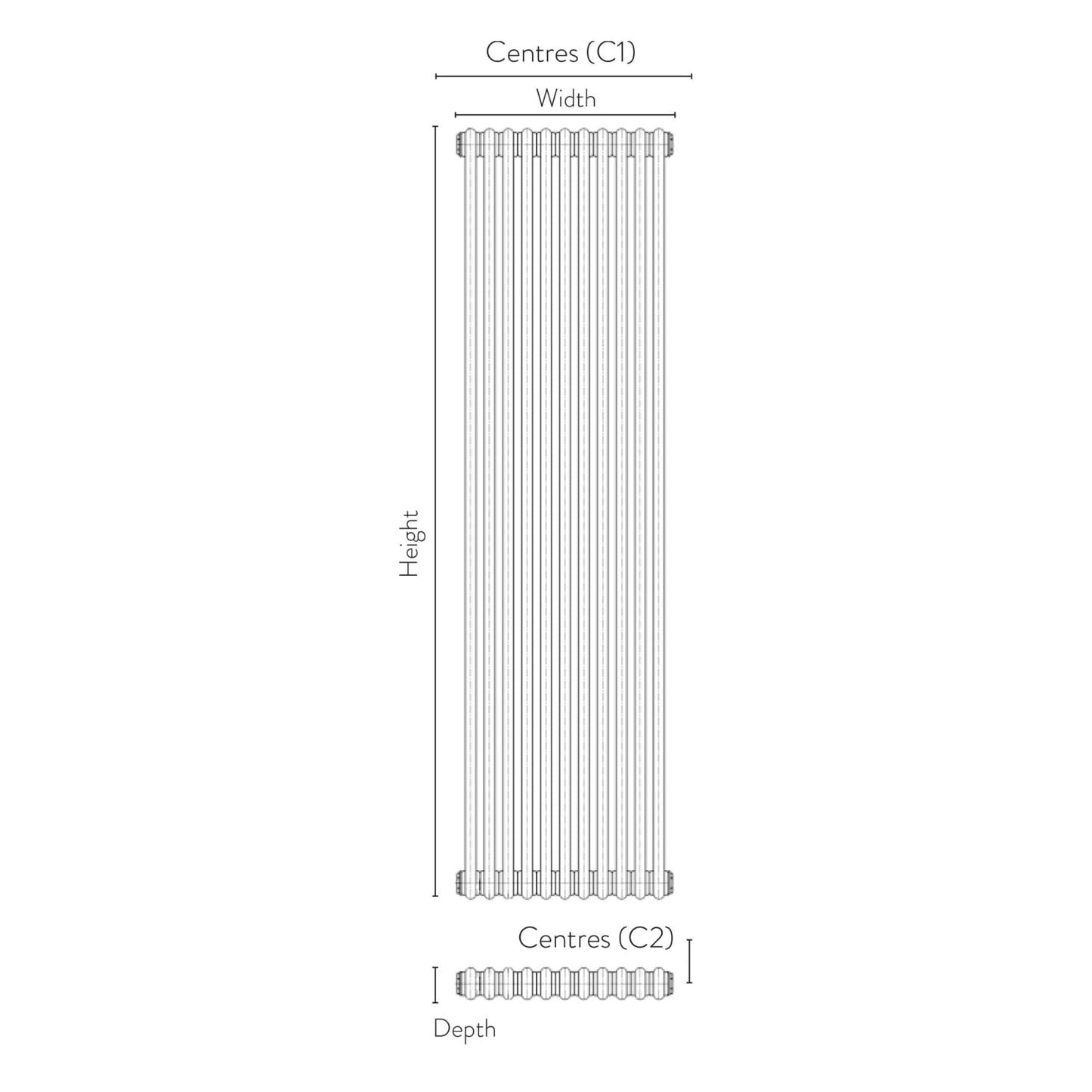 isumm™ 2 Column Vertical Designer Radiator