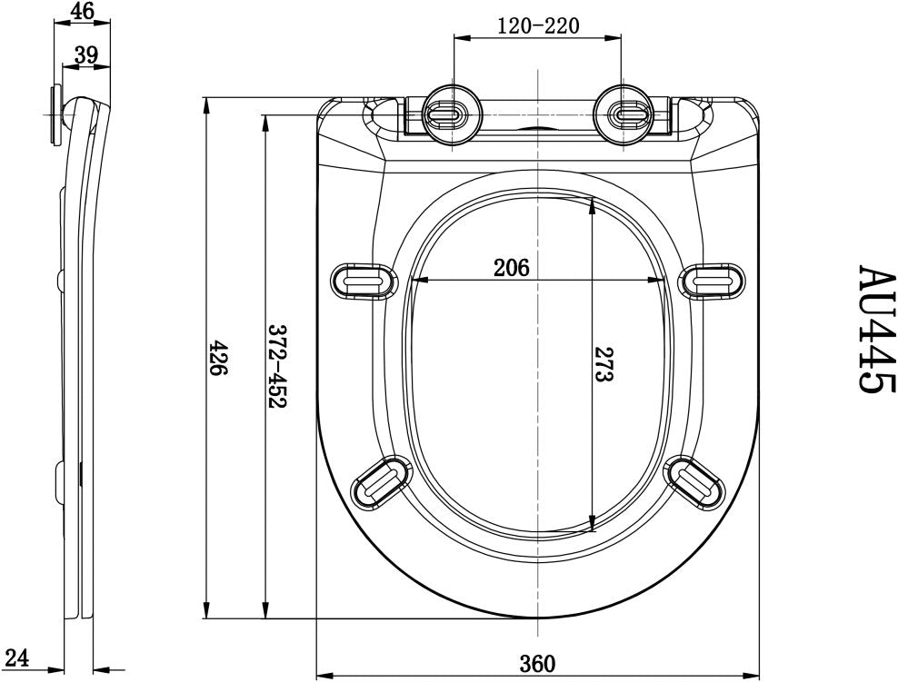 SPA Open Back Pan Including Cistern & D Shape Soft Close Seat