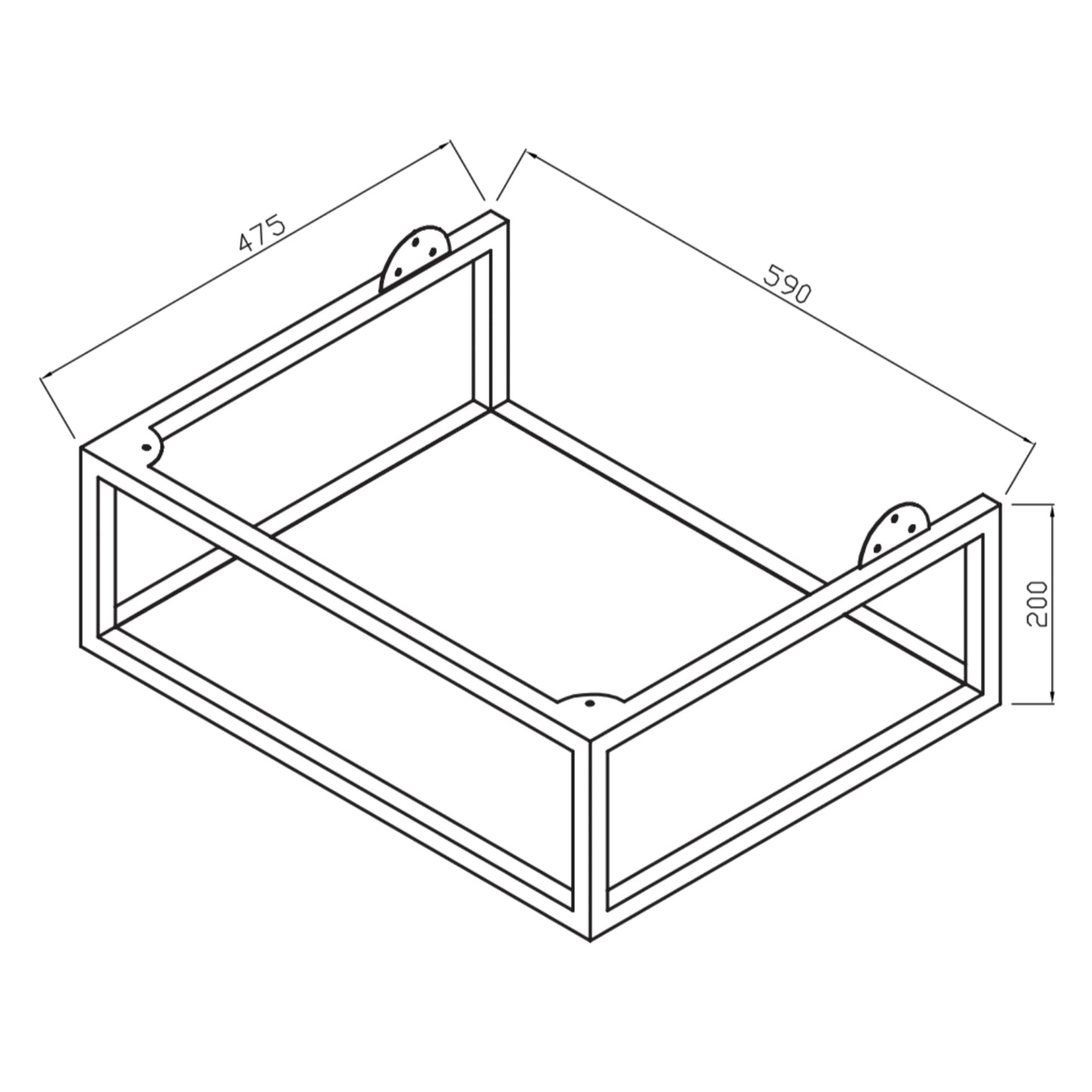 hevron 600 Cabinet Basin