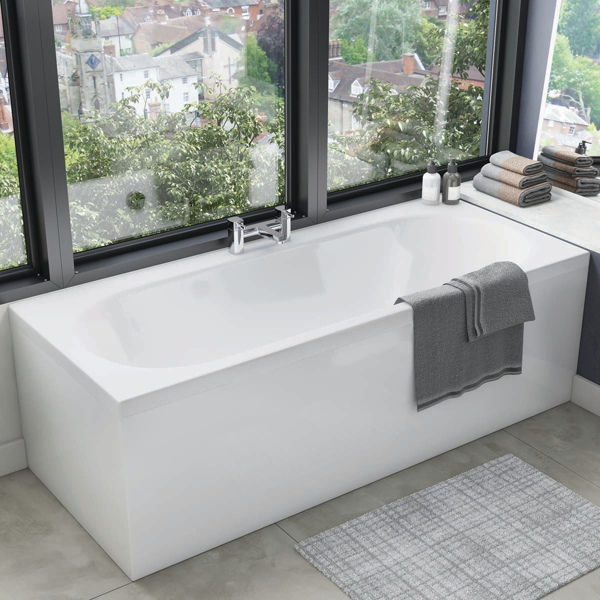 White Gloss Waterproof End Panel 800mm