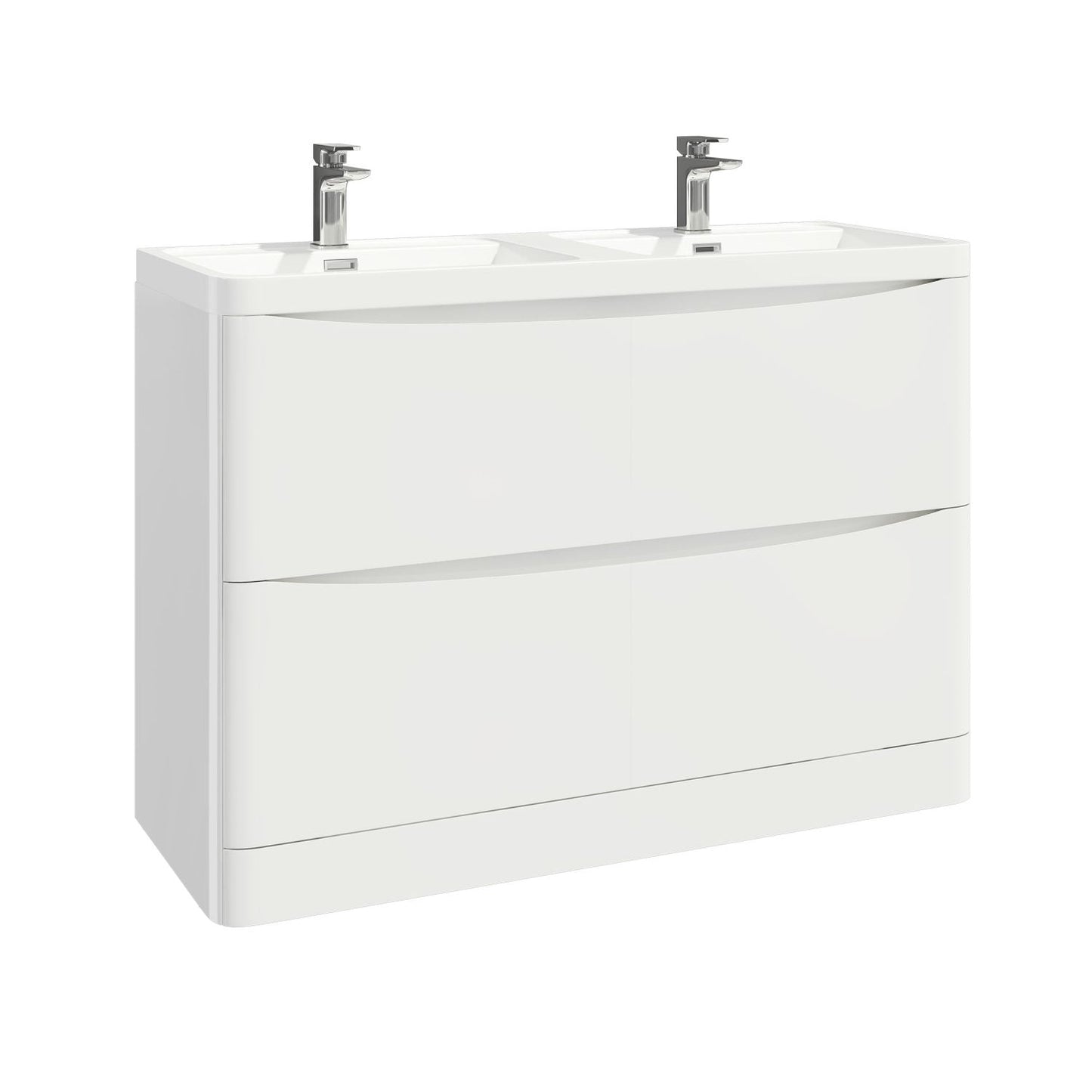 BELLA 1200 Floor Standing Vanity Unit Cabinet with Double Basin