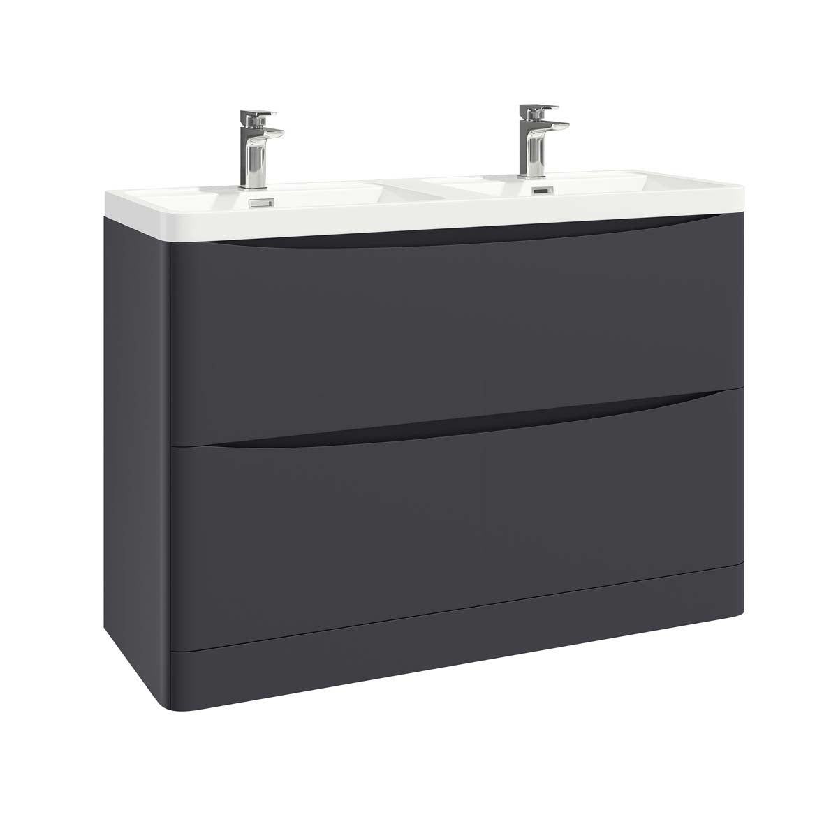 BELLA 1200 Floor Standing Vanity Unit Cabinet with Double Basin