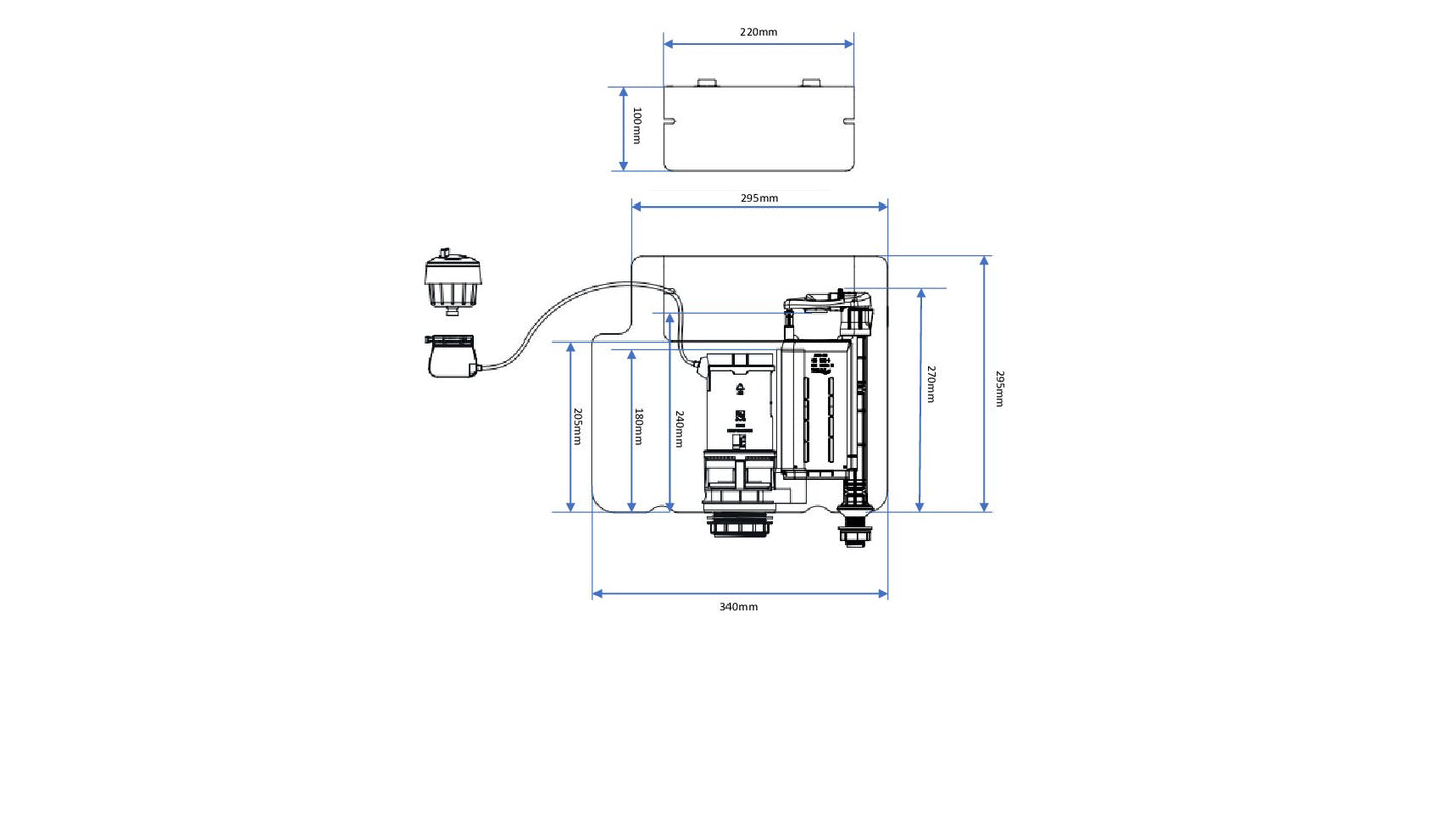 Concealed Cistern with Bottom Inlet