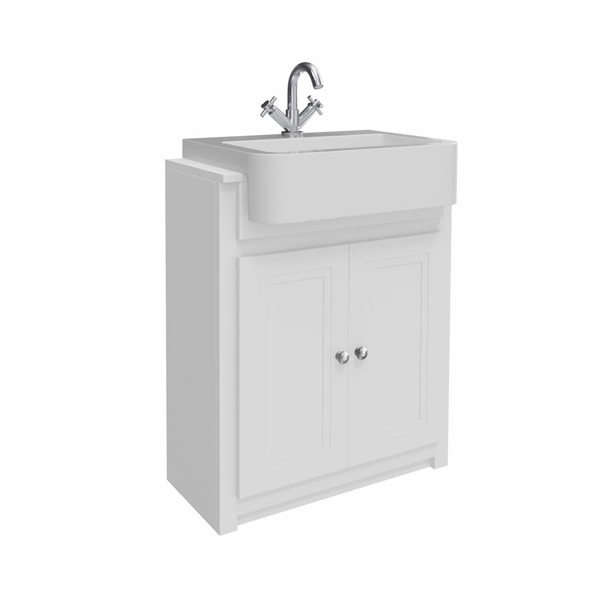 Glassica Vanity Unit with Semi-Recessed Basin