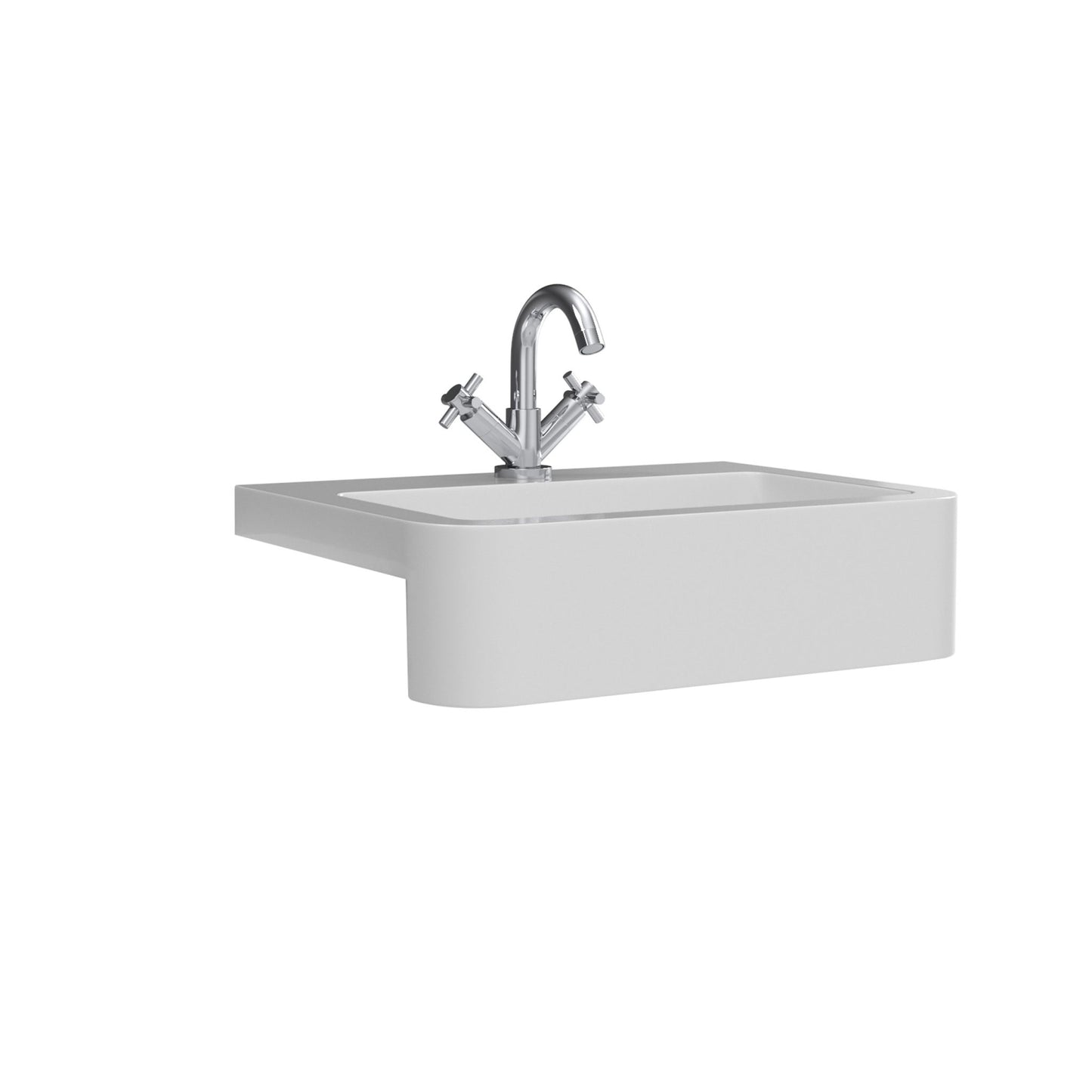 Glassica Vanity Unit with Semi-Recessed Basin