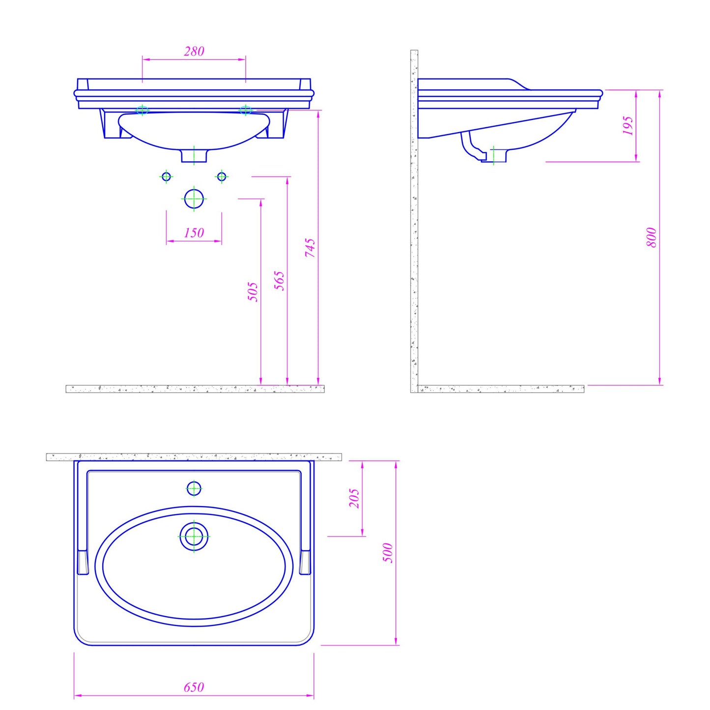 Glassica Vanity Unit with Classica Basin