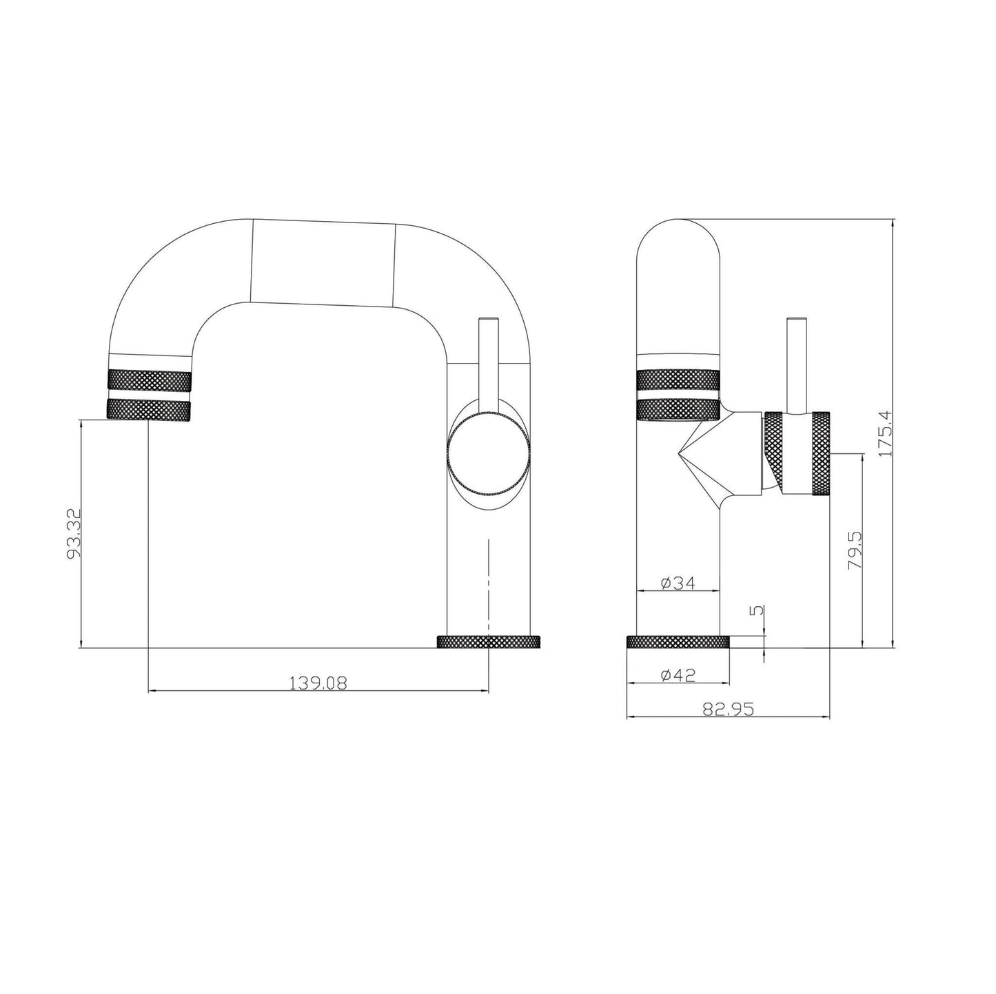 Qore Side Lever Basin Mono Tap