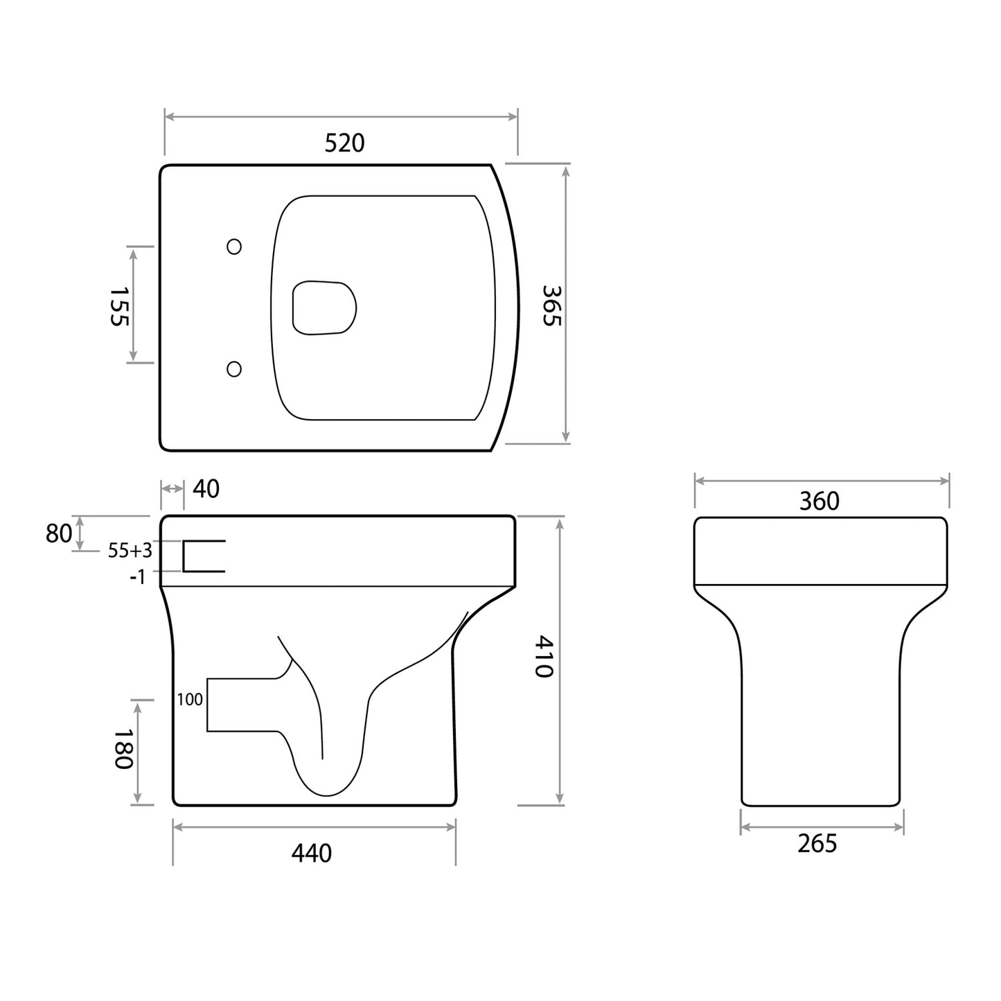 Tenza Back to Wall Pan & Soft Close Slimline Seat