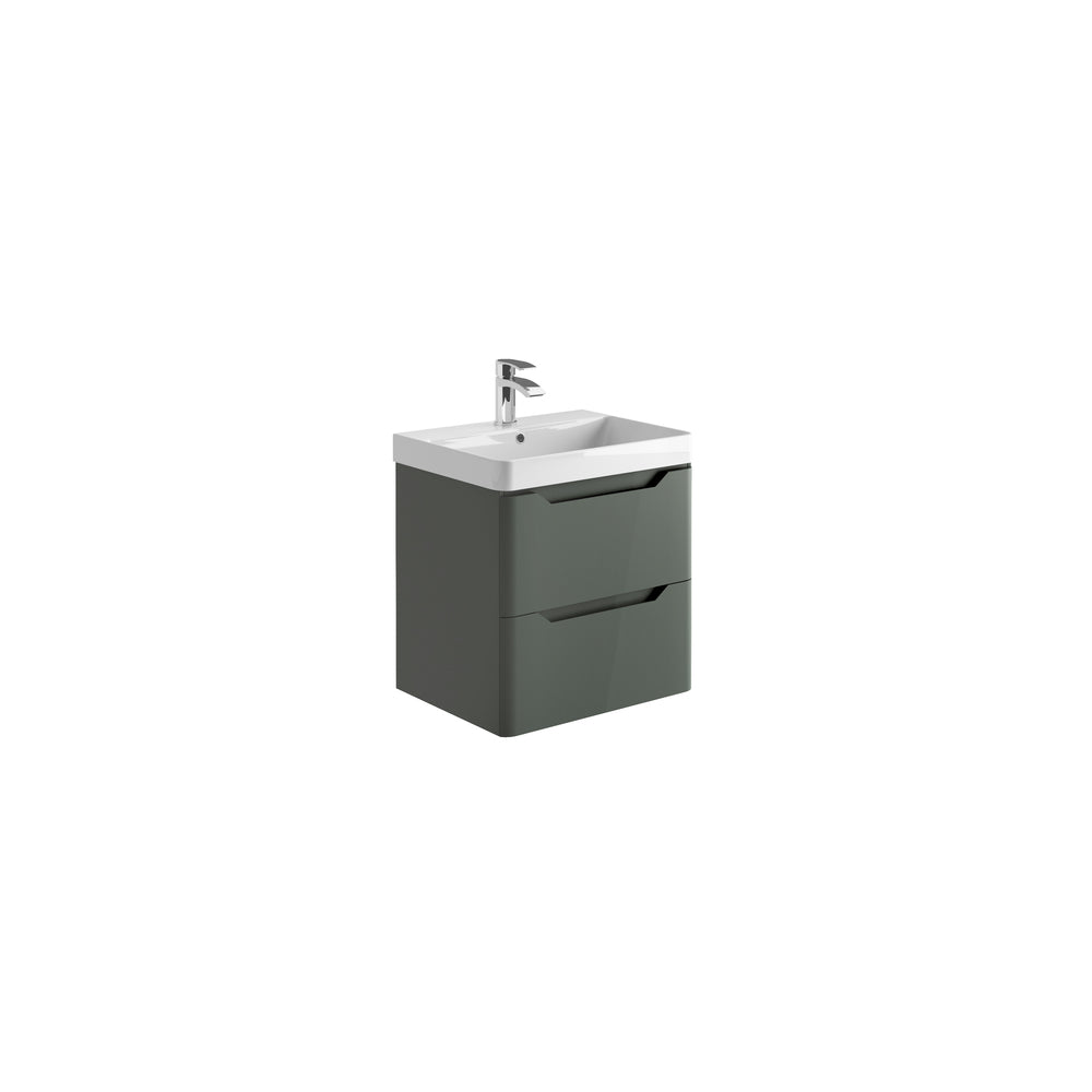 Mella 600 Wall Mounted Basin And Cabinet