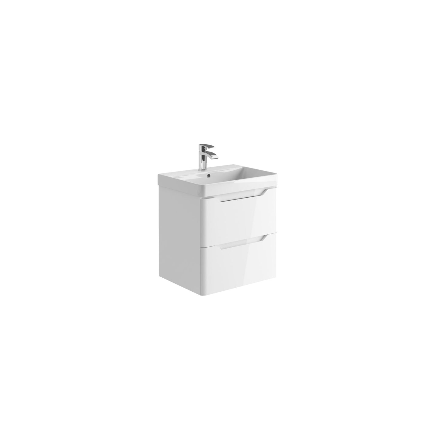 Mella 600 Wall Mounted Basin And Cabinet