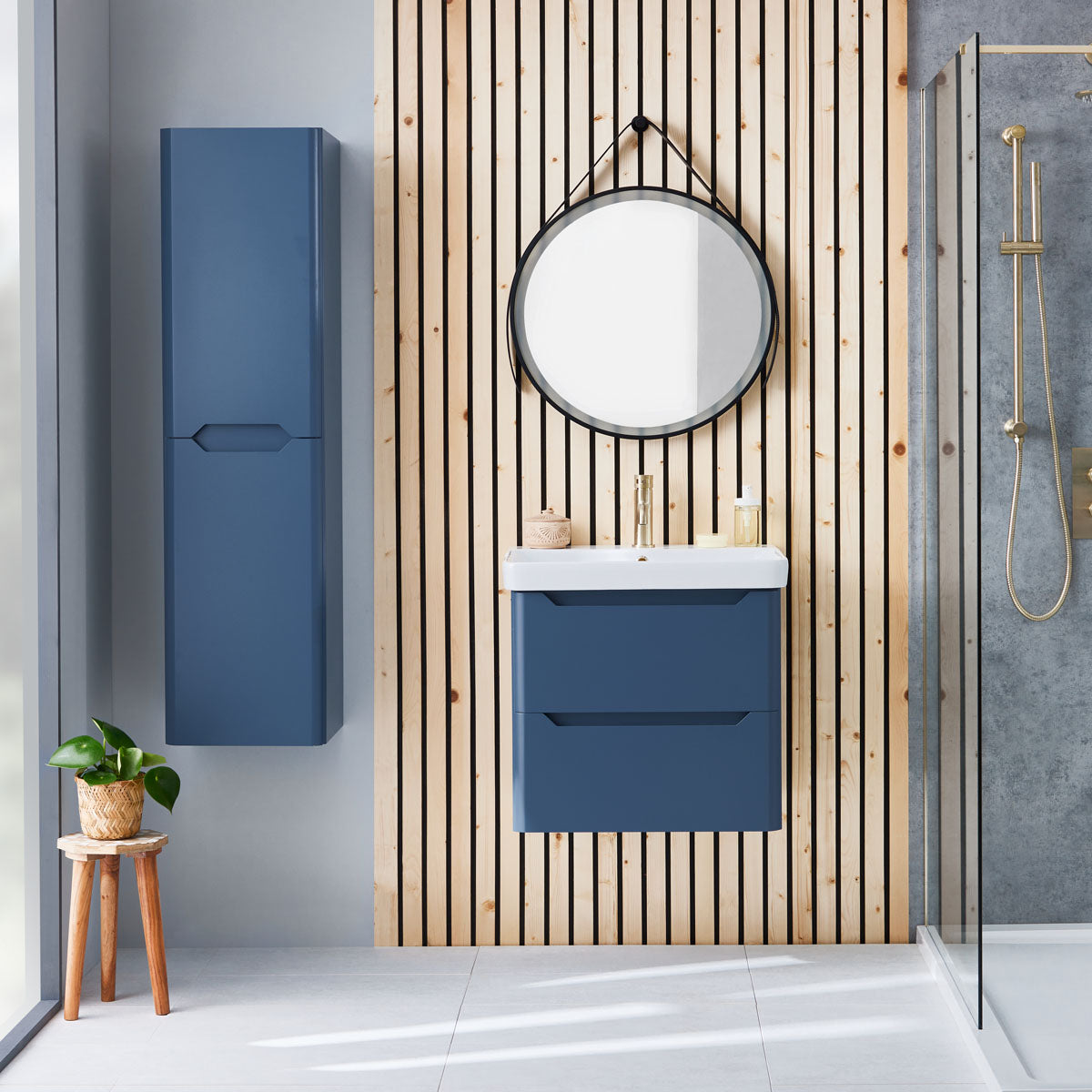 Mella 600 Wall Mounted Basin And Cabinet