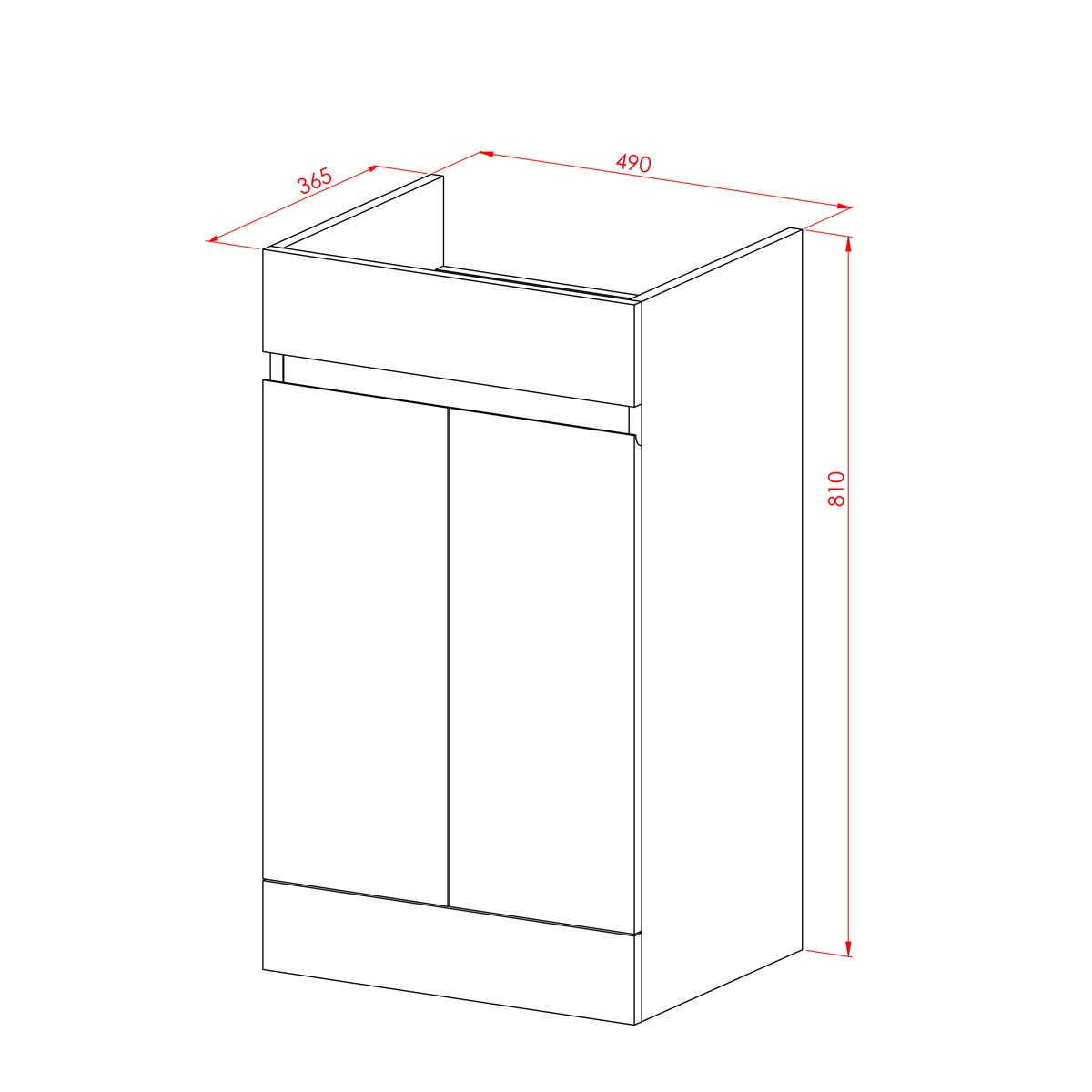 Dimpire 500 Bathroom Vanity Unit And Basin Set