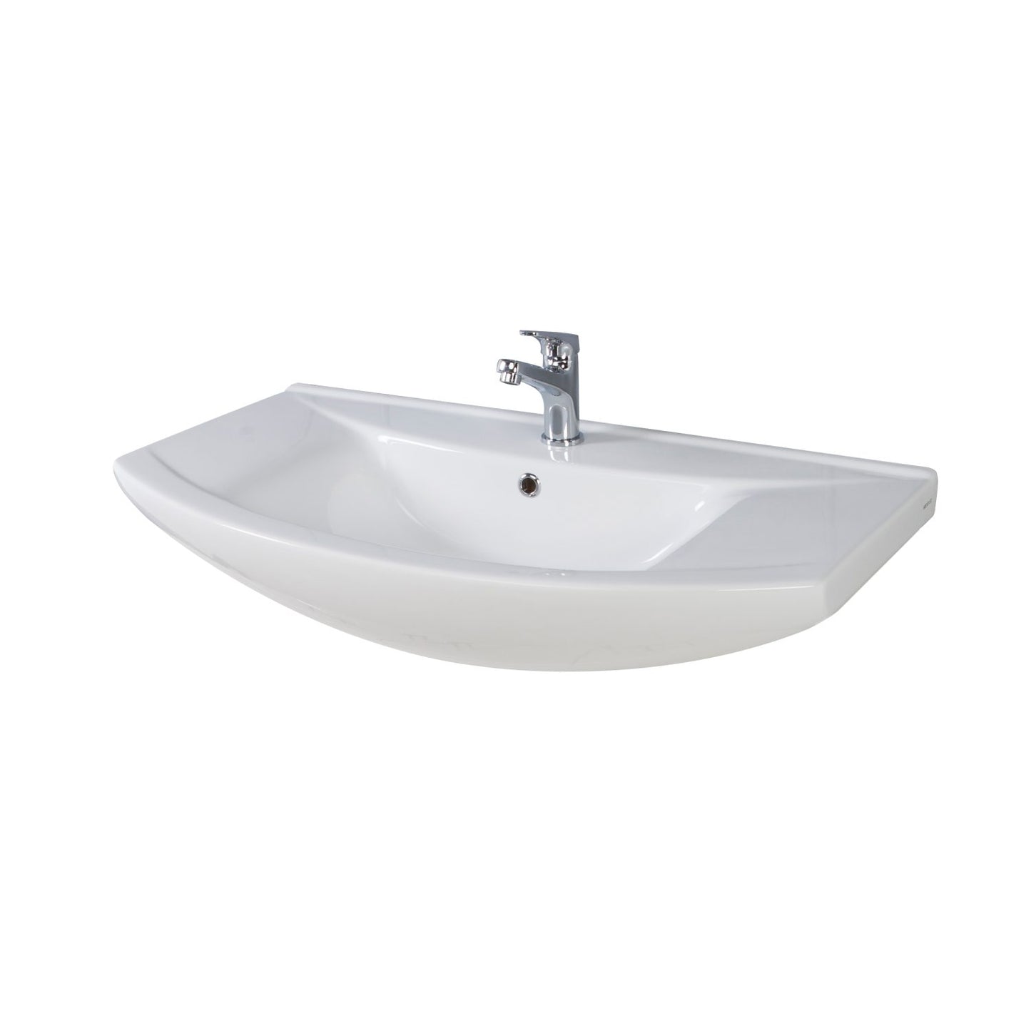 Lemsa Bathroom Floor Cabinet Gloss Anthracite with Basin