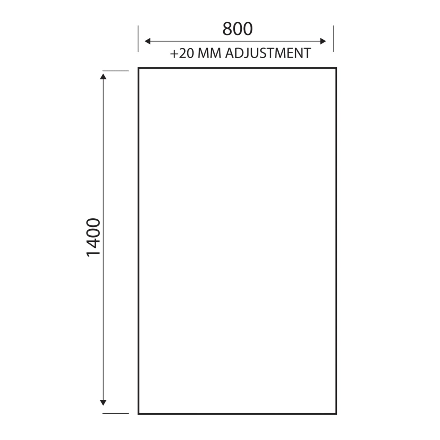 Monso Square Edge 6mm Thick Bath Screen