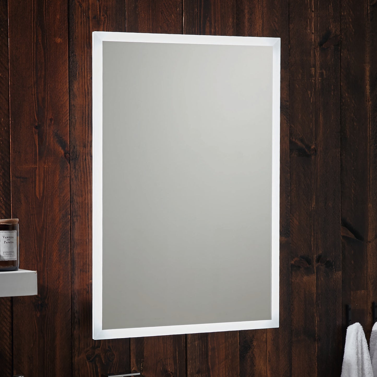 Gosca Bluetooth Speaker LED Mirror with Demister Socket and Socket 500 x 700mm