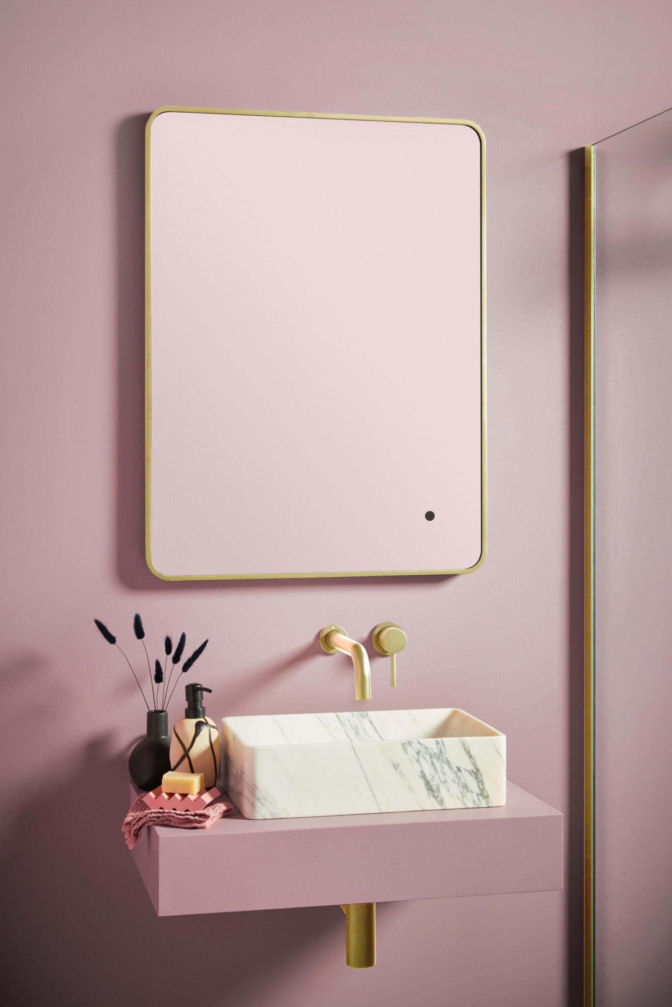 ALBIE SOFT EDGE LED Bathroom Mirror Brushed Brass