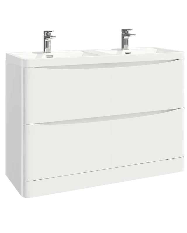 BELLA 1200 Floor Standing Vanity Unit Cabinet with Double Basin
