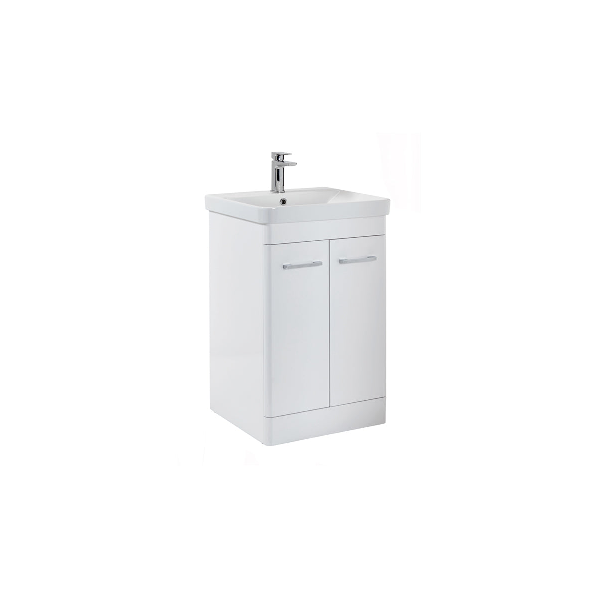 Rosini Floor Standing Vanity Unit - White with Basin White