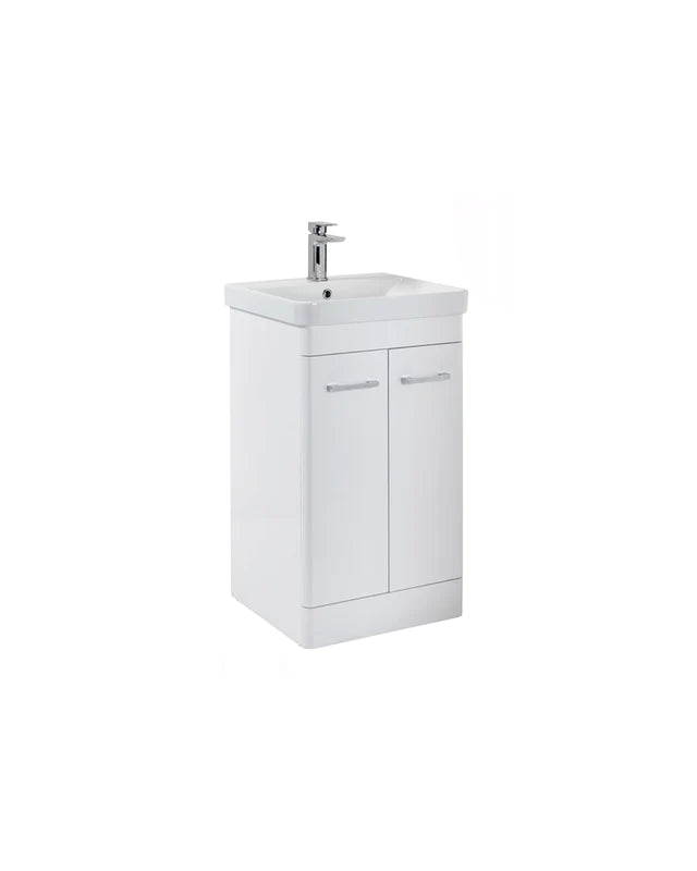 Rosini Floor Standing Vanity Unit - White with Basin White