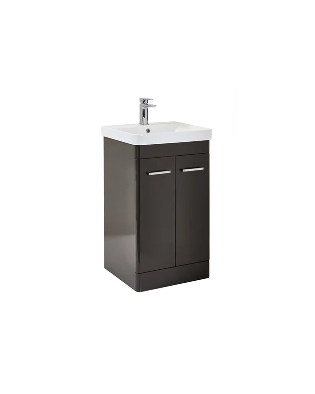Rossini Floor Standing 500 Vanity Unit - Pebble Grey with Basin