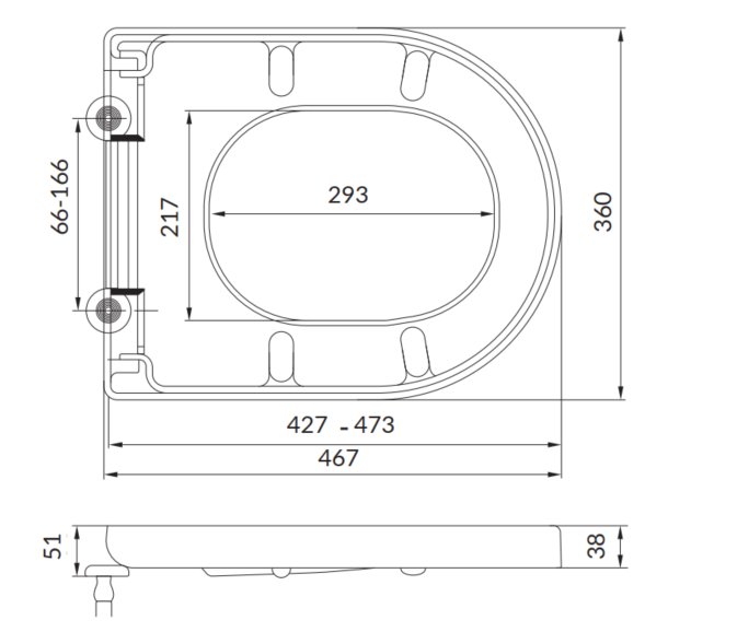 Spa Rimless Back to Wall Pan & Wrapover Seat