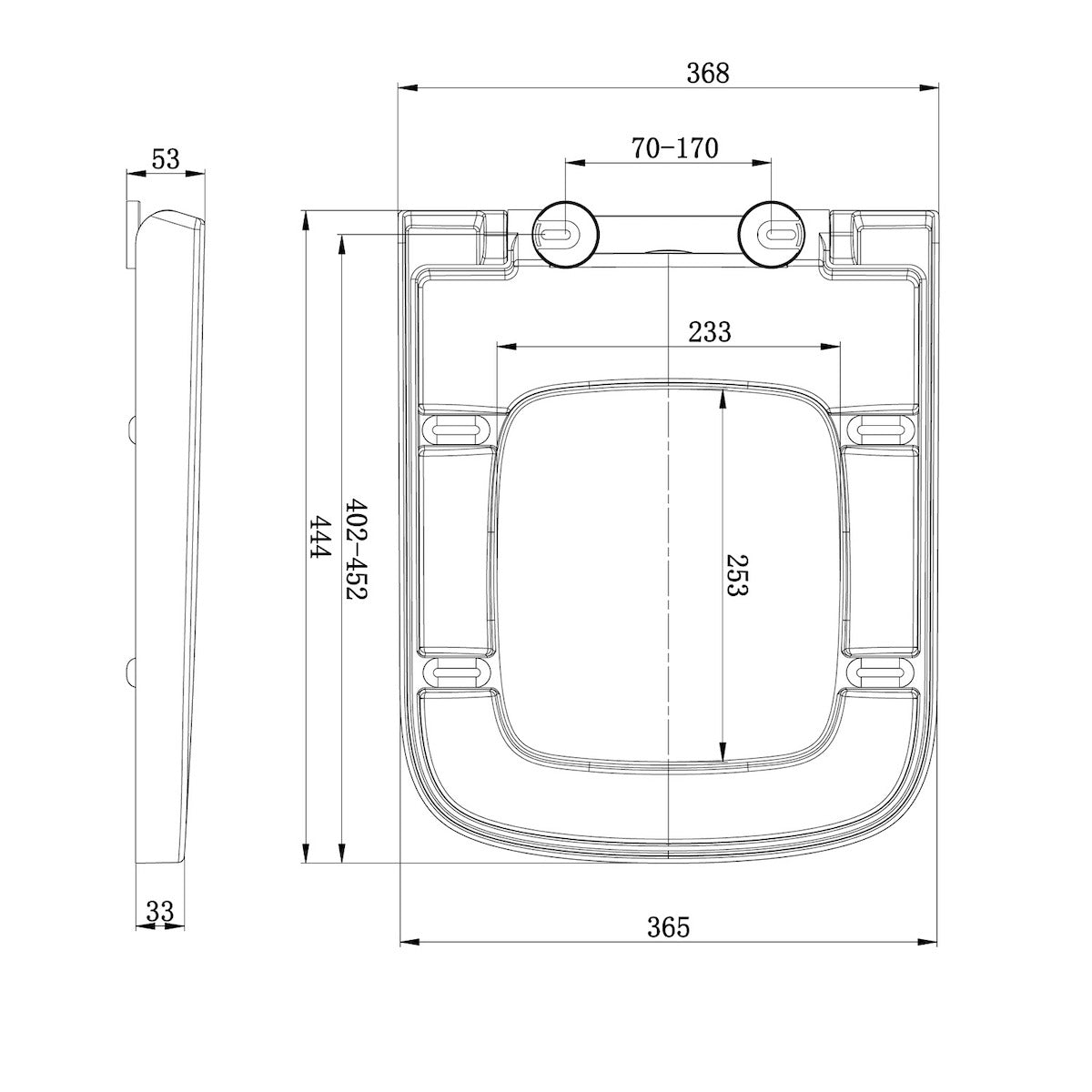Bronto Back to Wall Toilet Pan & Seat