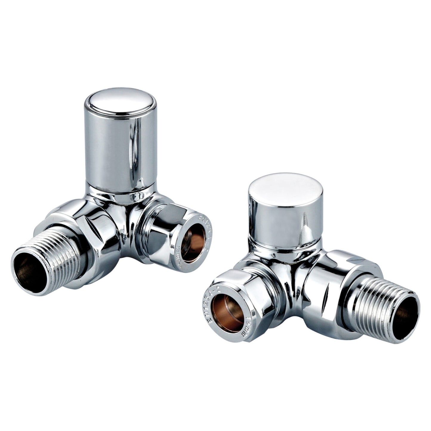Towel Rail Valves Corner (Pair) Chrome