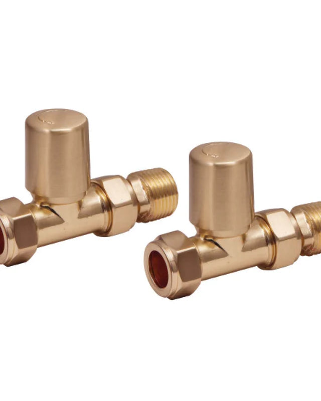 Towel Rail Valves Straight (Pair) Chrome