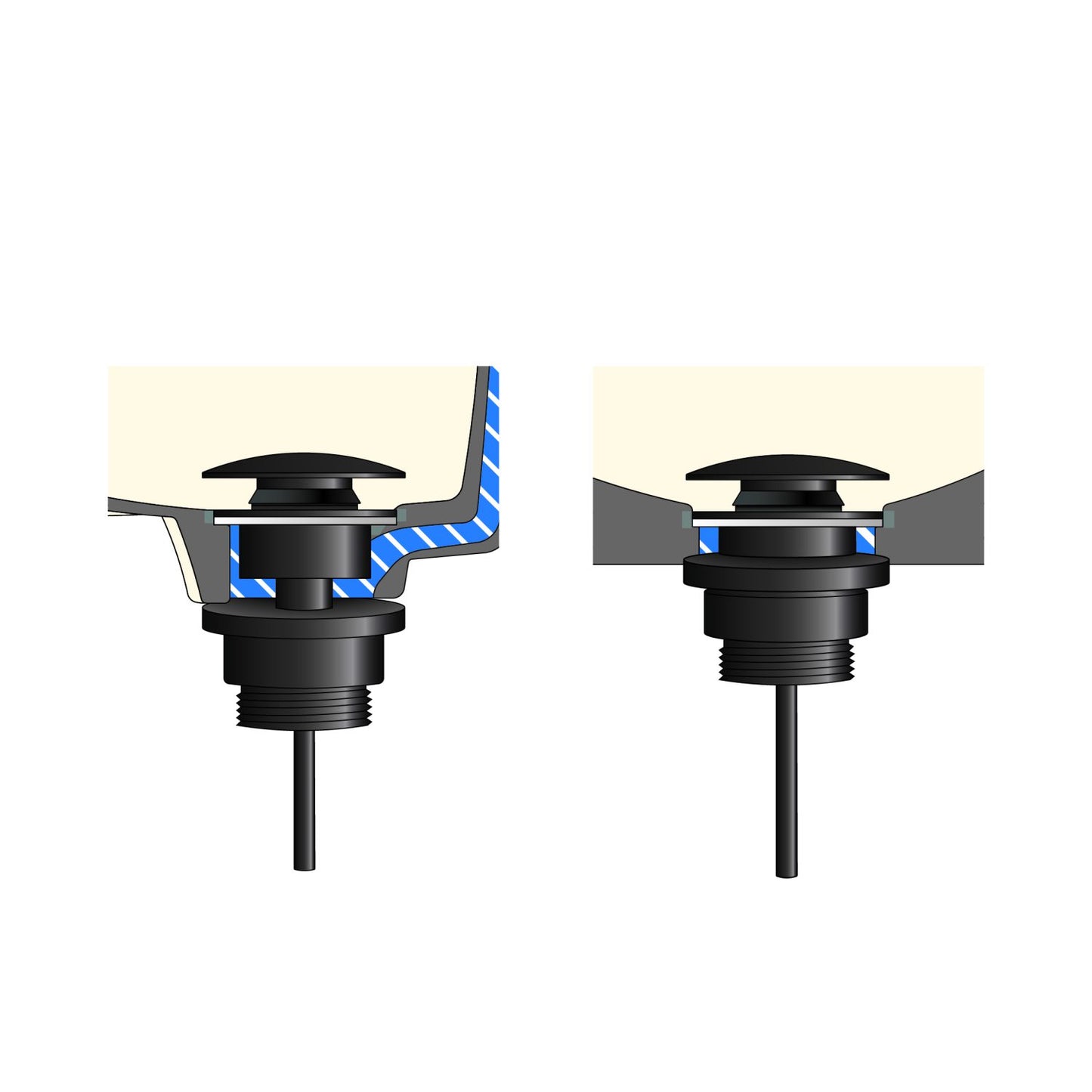 Universal Basin Waste Black