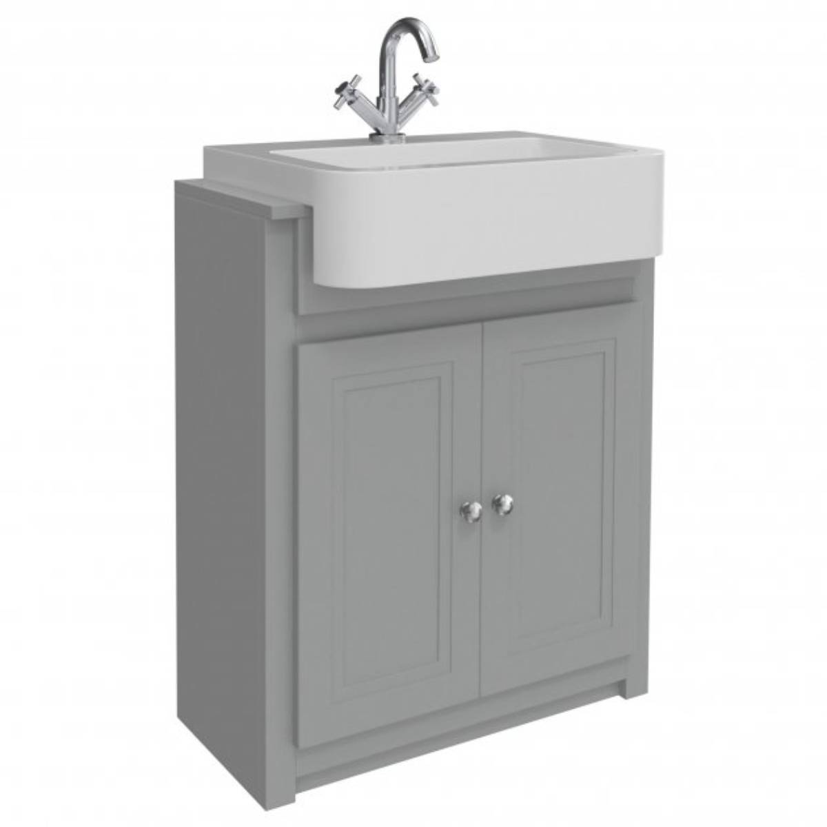 Glassica Vanity Unit with Semi-Recessed Basin