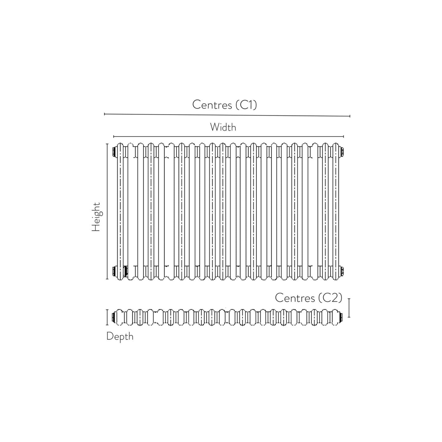 isumm™ 2 Column Horizontal Designer Radiator