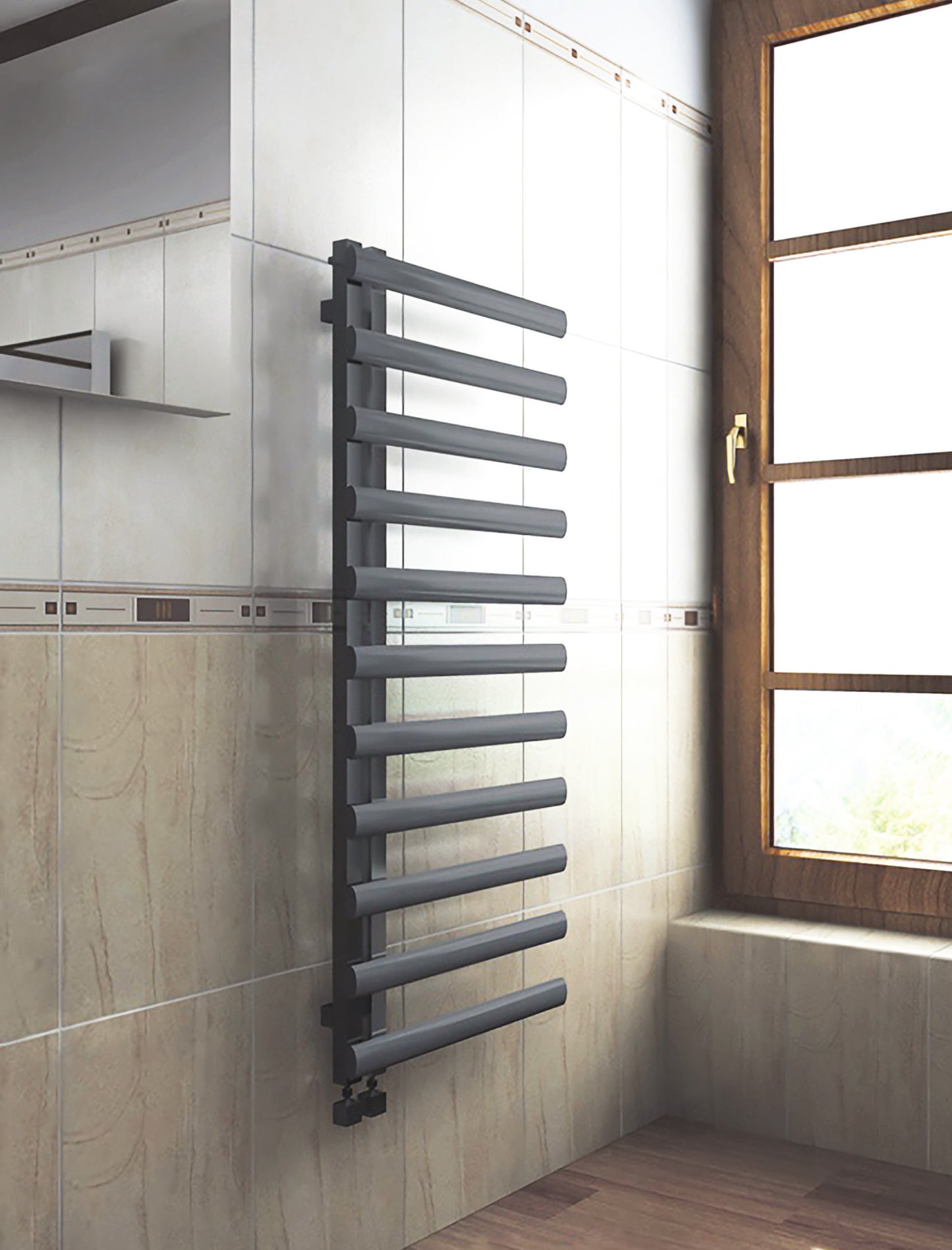 isumm™ Oval Spaced Vertical Towel Rails