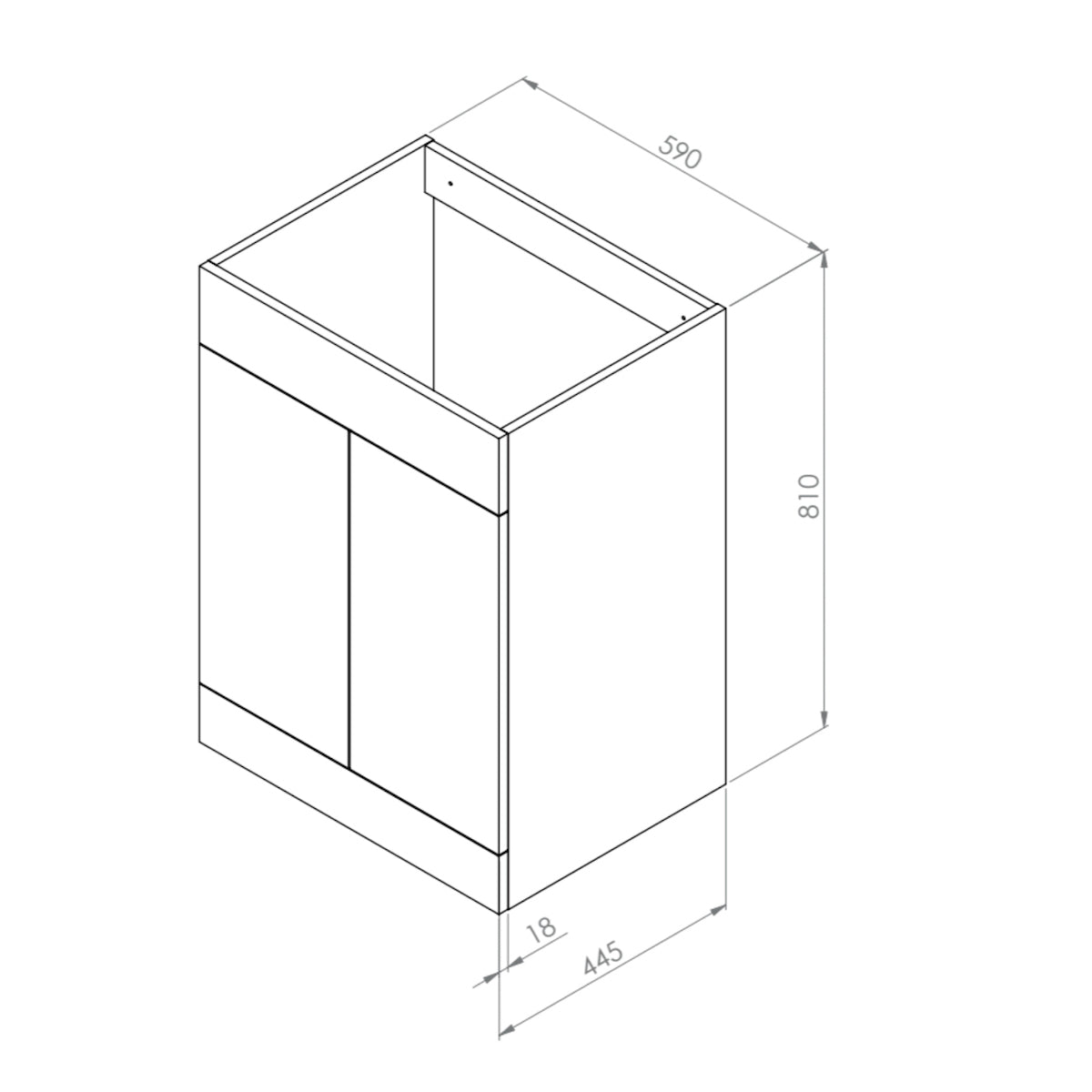 Dimpire 600 Bathroom Vanity Unit Set