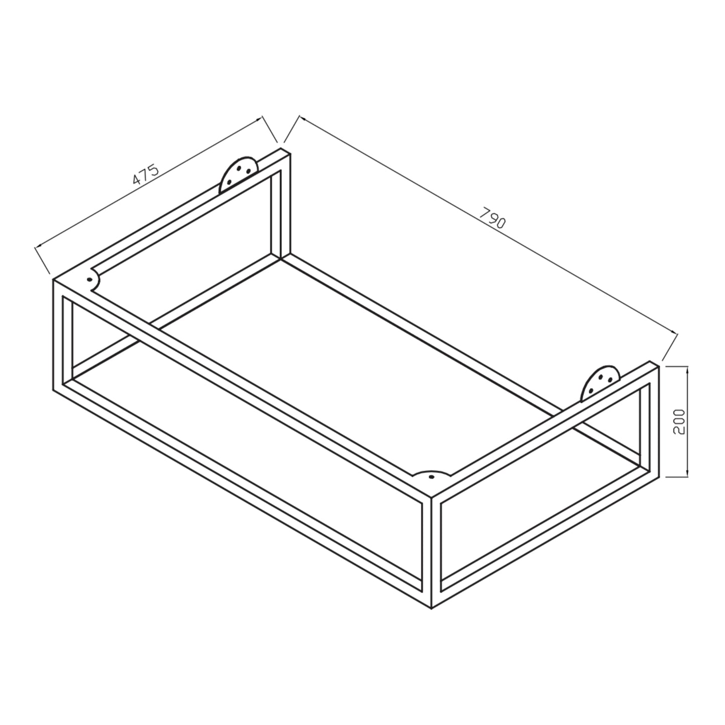 HEVRON 800 CABINET BASIN