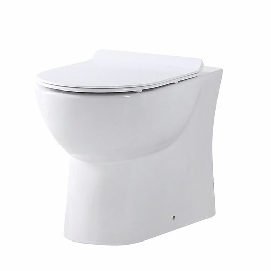 Bellknee Rimless BTW Toilet pan & Slimline Soft Close Seat