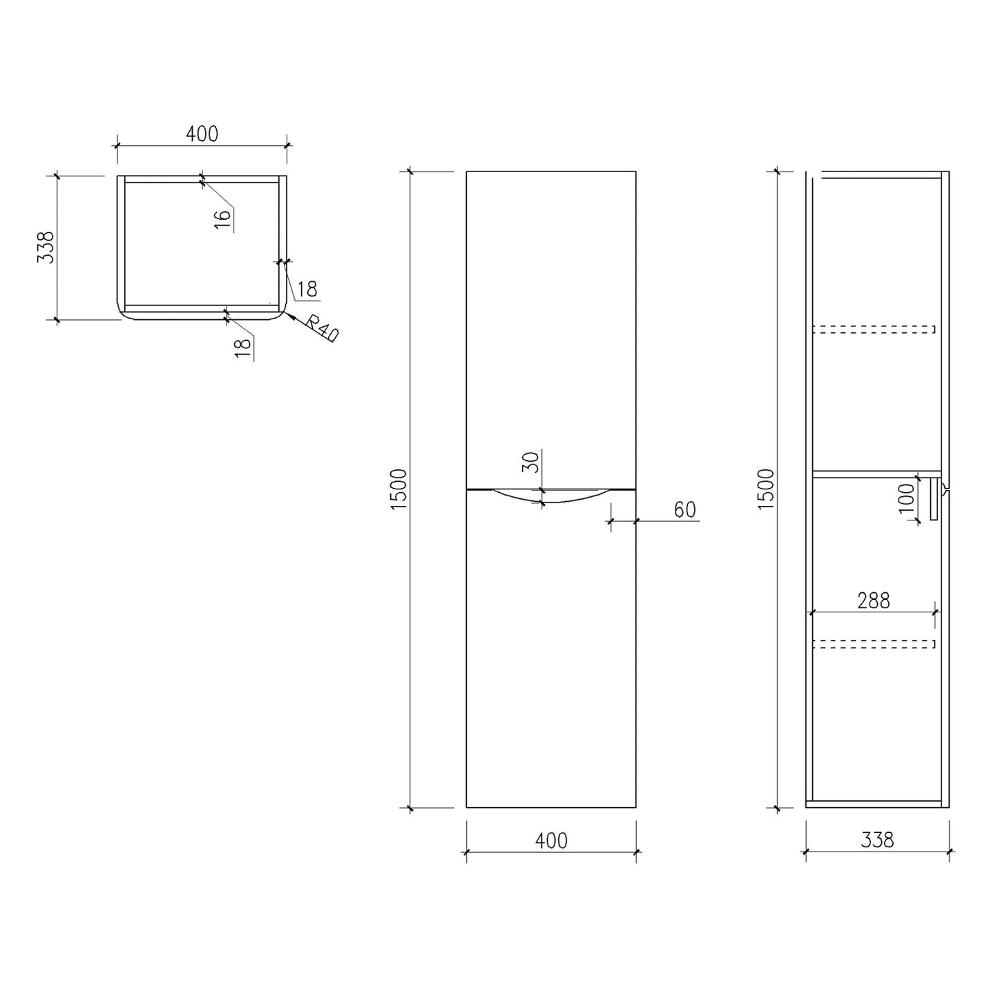 Dorro Tall Boy Cabinet