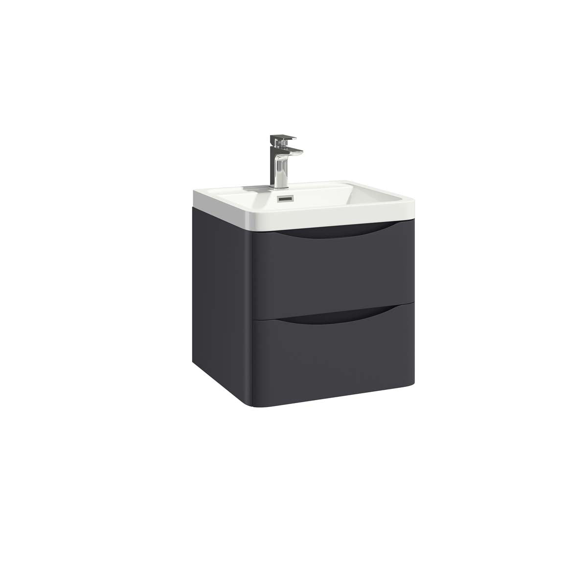 BELLA 500 Bathroom Wall Hung Cabinet Vanity Unit with Basin