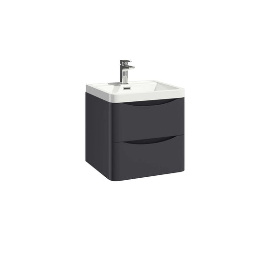 BELLA 500 Bathroom Wall Hung Cabinet Vanity Unit with Basin