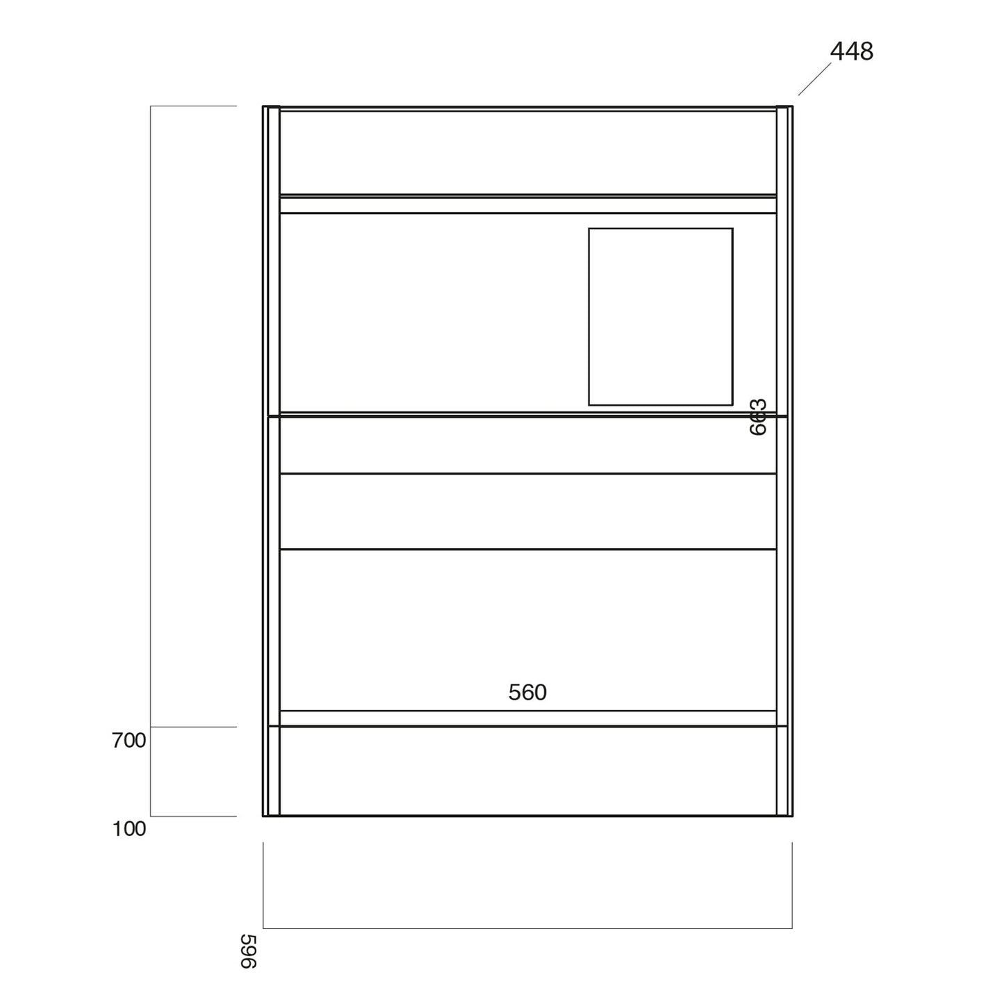 BELLA 600 Floor Cabinet Vanity unit with Basin