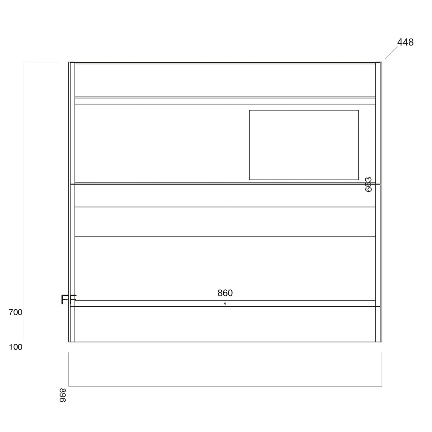 BELLA 900 Floor Cabinet Vanity Unit with Basin
