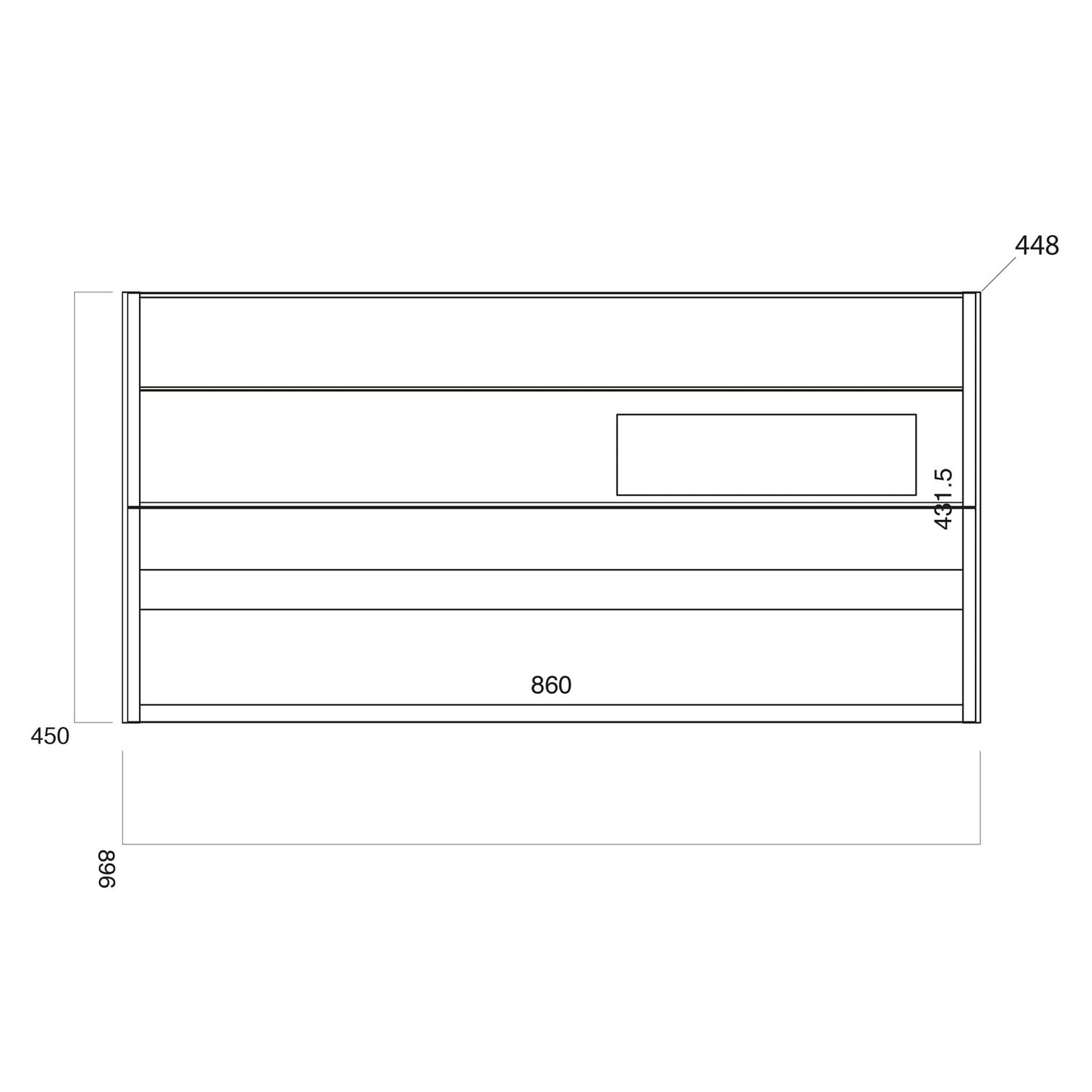 Dorro 900 Wall Hung Vanity Unit Cabinet with Basin