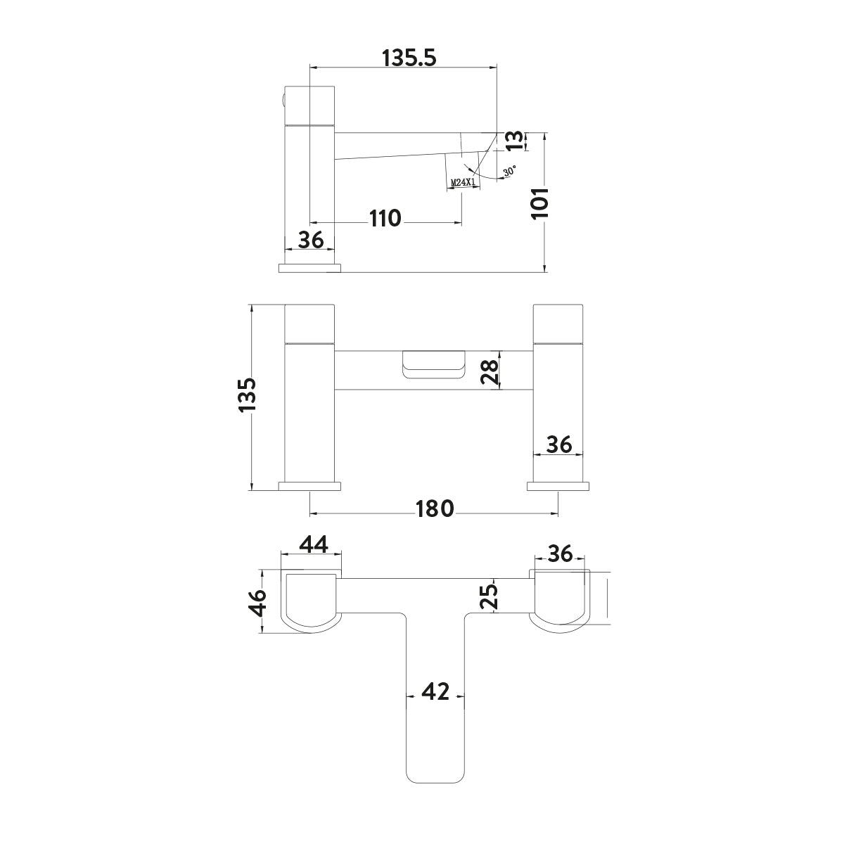 Newro Bath Shower Mixer