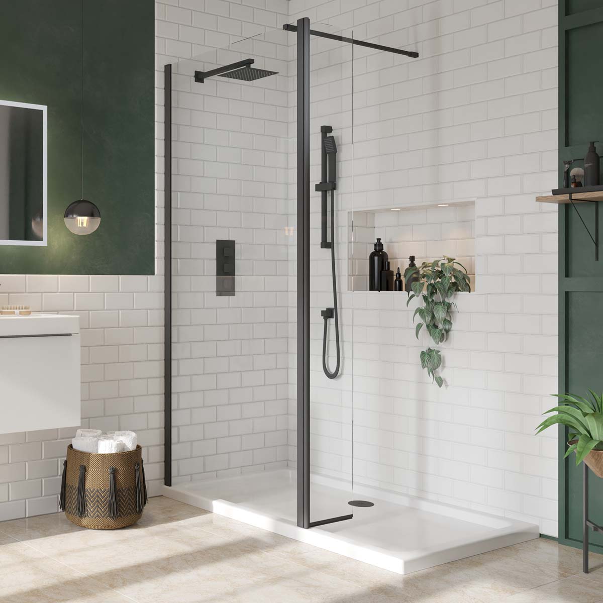 S8 Wetrooms Glass Panels With Profile Pack And Flipper