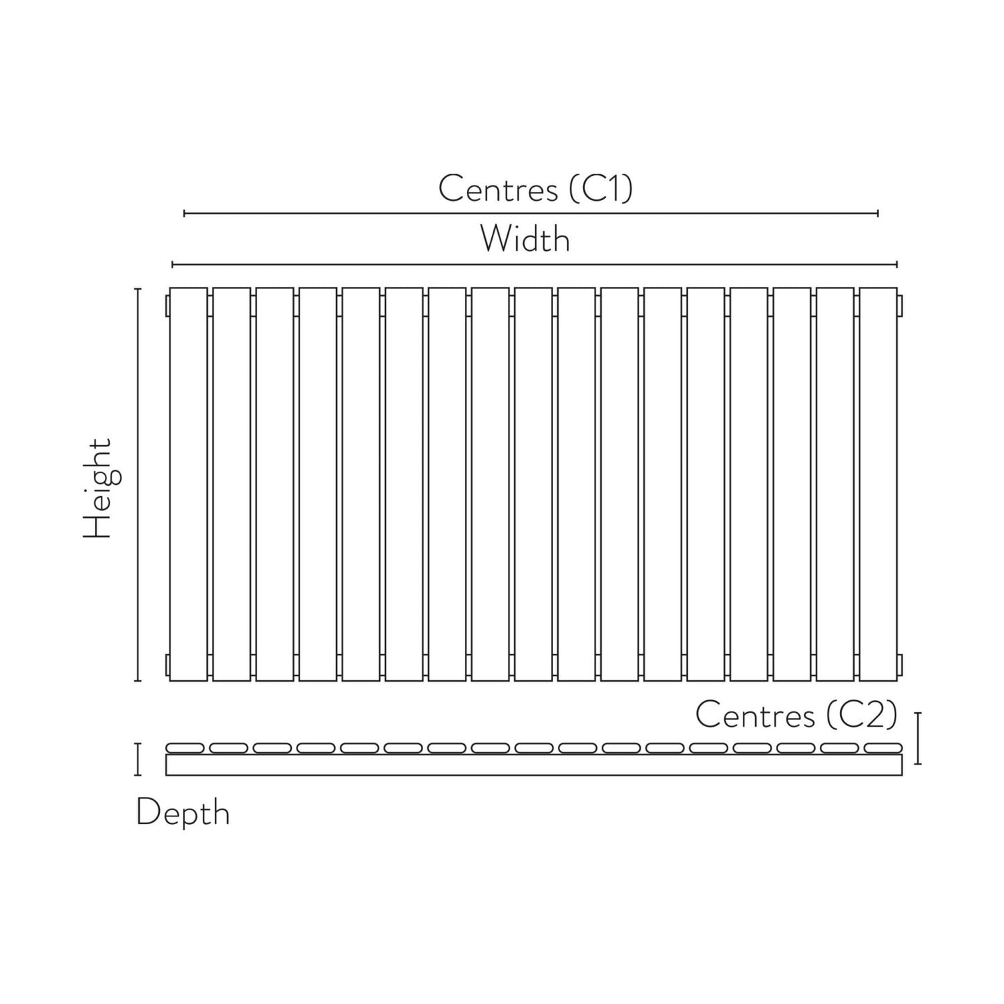 isumm™ Barvo Designer Horizontal Radiator