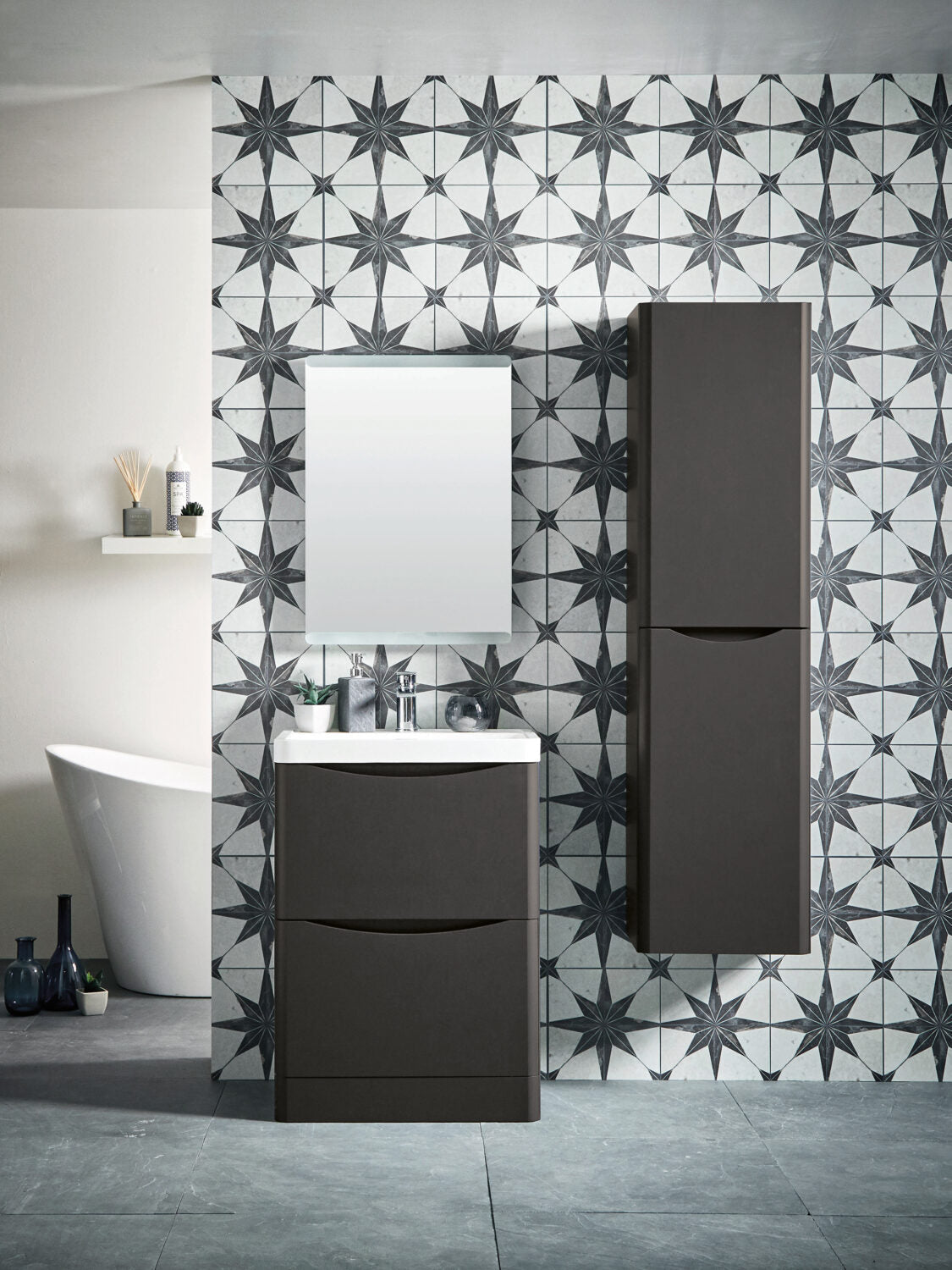 BELLA 600 Floor Cabinet Vanity unit with Basin