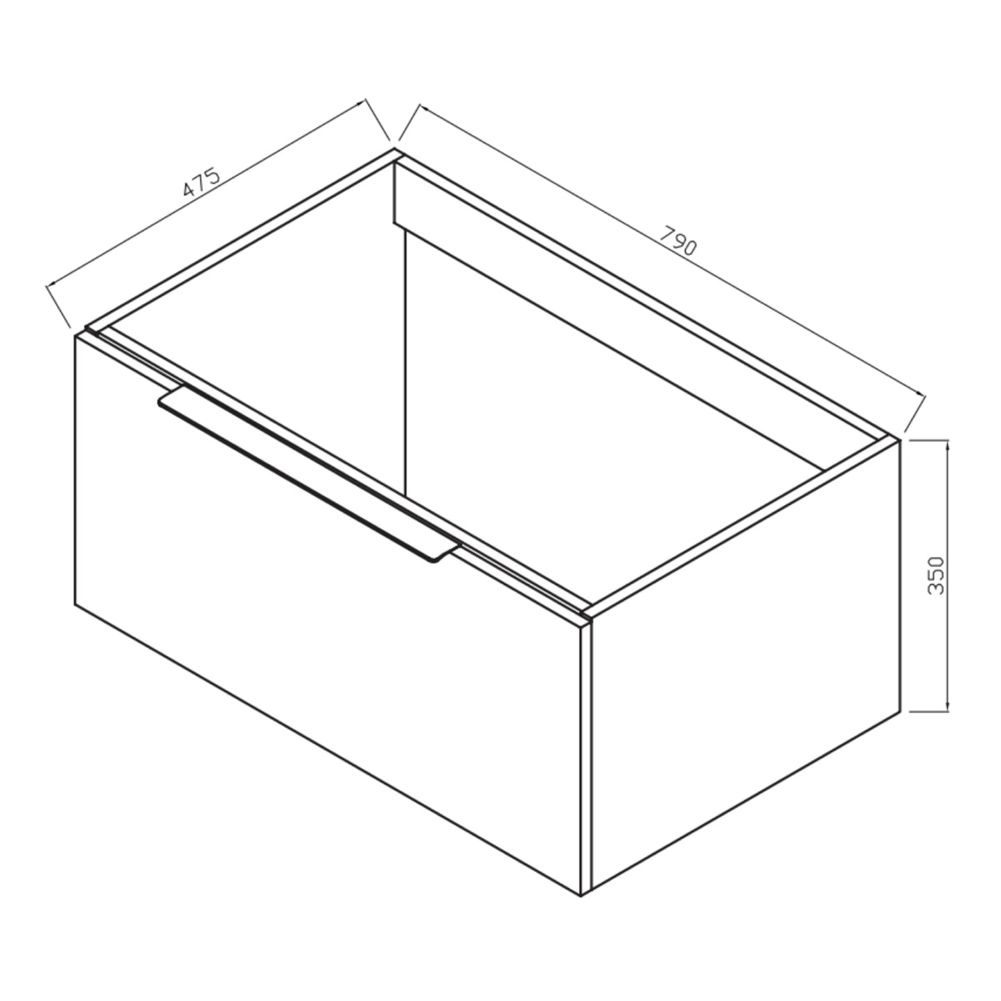 HEVRON 800 CABINET BASIN