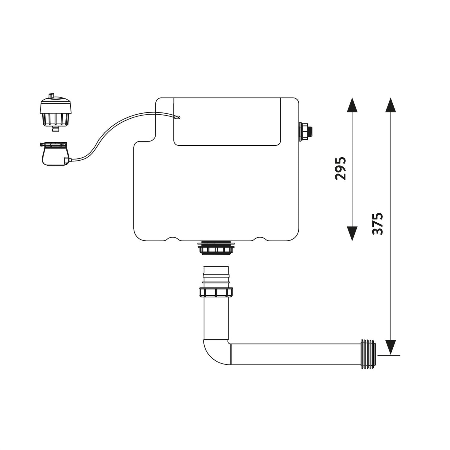 Concealed Cistern with Side Inlet