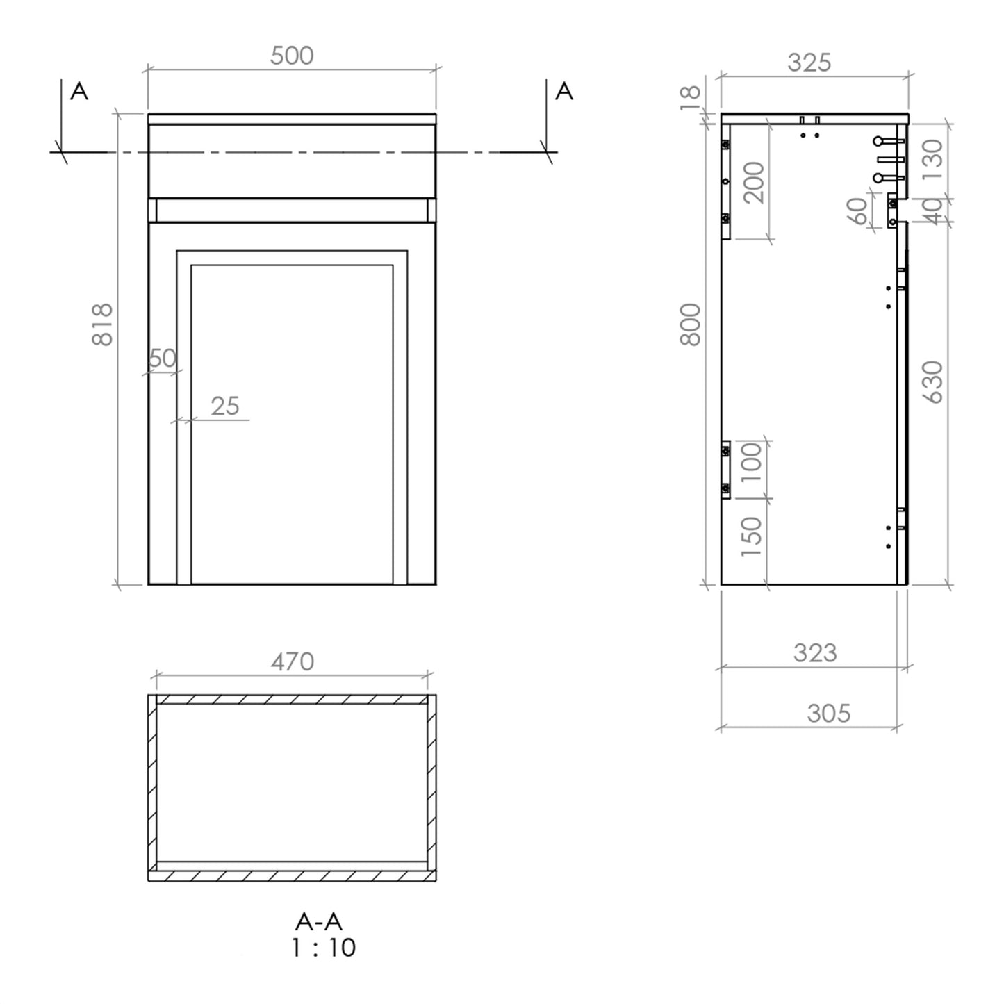 Glassica 500 WC Unit