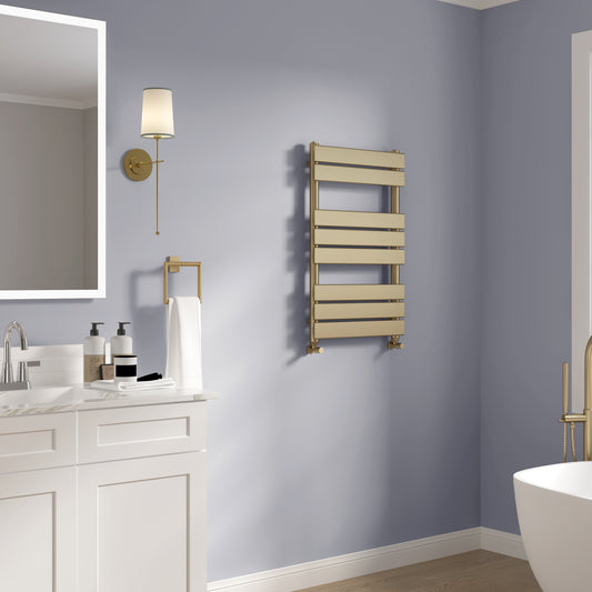 ISUMM™ SHAMRAGE STAPLER VERTICAL TOWEL RADIATOR RAILS BRASS