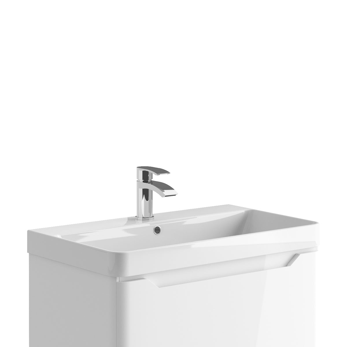 Rosini Floor Standing 800 Vanity  Unit - Pebble Grey with Basin